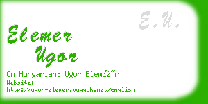 elemer ugor business card